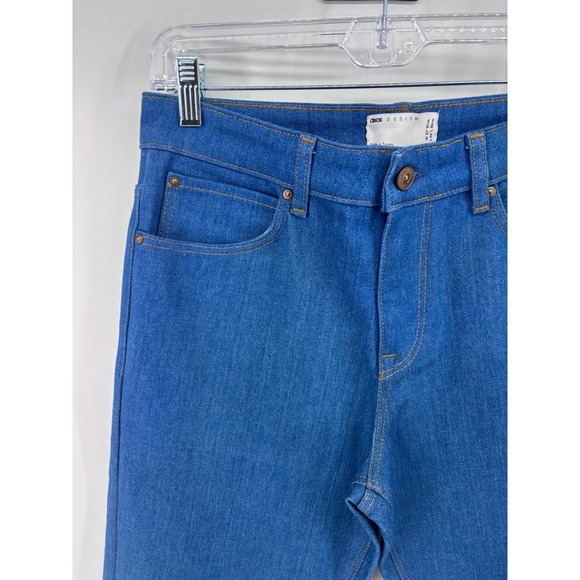 ASOS DESIGN Blue Denim Jeans Womens 32x34 Bootcut Casual‎ Everyday Pants - Picture 4 of 8